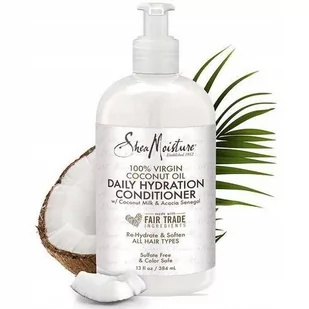 Shea Moisture 100% Virgin Coconut Oil Daily Hydration Conditioner, Odżywka do włosów, 384ml - Odżywki do włosów - miniaturka - grafika 1