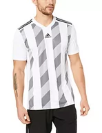 Koszulki męskie - Adidas Męski t-shirt Striped 19 JSY biały biały i czarny 910Y DP3202 - miniaturka - grafika 1