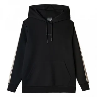 Damska bluza dresowa nierozpinana z kapturem Guess Carla Hooded Sweatshirt - czarna - GUESS - Bluzy sportowe damskie - miniaturka - grafika 1