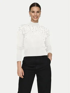 ONLY Sweter Alba 15332081 Biały Regular Fit - Swetry damskie - miniaturka - grafika 1