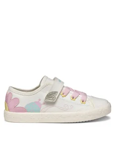 Geox Trampki J Gisli J554NC 10 C0406 S Biały - Buty dla dziewczynek - miniaturka - grafika 1