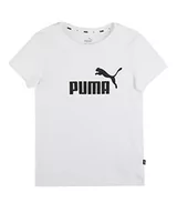 Koszulki dla dziewczynek - Puma Koszulka dziewczęca ESS logo G biała, 128 587029 - miniaturka - grafika 1