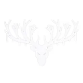 Wieszaki i stojaki - Furnigo Wieszak ścienny Poroże biały F-Porb - miniaturka - grafika 1