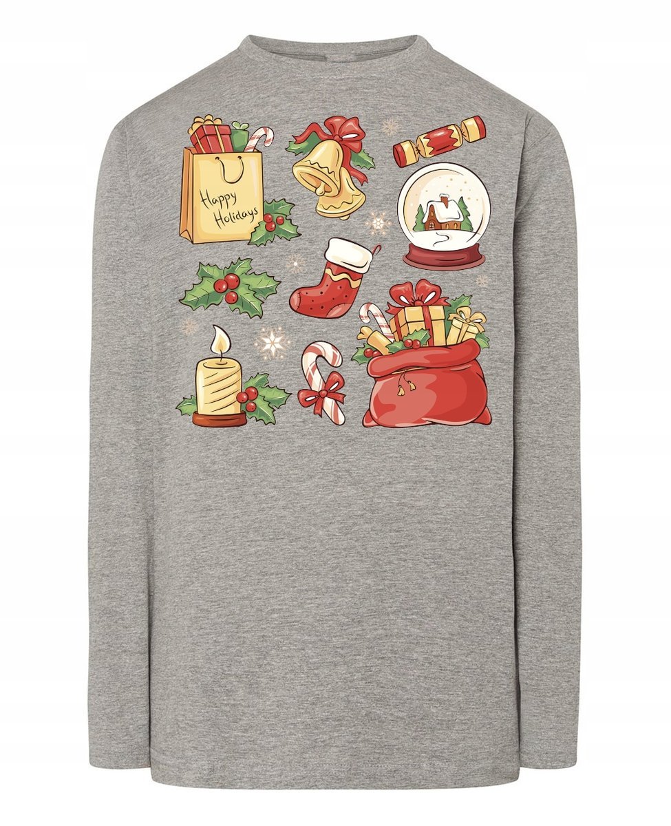 Longsleeve męski nadruk Mikołaj Rozm.4XL
