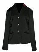 Kurtki jeździeckie - Jacson Marynarka z welurowym kołnierzykiem damska - miniaturka - grafika 1