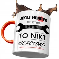 Kubki - Kubek Pomarańczowy Dla Henryka Kolegi Męża Prezent z Nadrukiem ze Zdjęciem + Opakowanie na prezent (wzór 04) - miniaturka - grafika 1