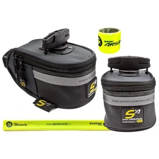 Sport Arsenal Torebka podsiodłowa SNC Art. 502 czarny-szary ART. 502 - Sakwy rowerowe - miniaturka - grafika 1