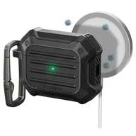 Akcesoria do słuchawek - Etui / Pokrowiec Spigen Tough Armor pro AirPods Pro 2 s MagSafe (ACS05480) Czarne - miniaturka - grafika 1