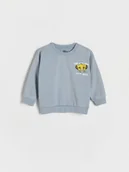 Bluzki dla niemowląt - Reserved - Bawełniany longsleeve Król Lew - jasnoniebieski - miniaturka - grafika 1