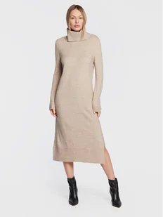 ONLY Sukienka dzianinowa Brandie 15214595 Beżowy Regular Fit - Sukienki - miniaturka - grafika 1
