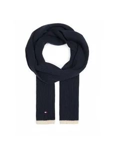 Tommy Hilfiger Szalik Block Flag Scarf AM0AM12061 Granatowy - Apaszki i szaliki męskie - miniaturka - grafika 1