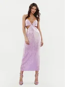 Sukienki - Patrizia Pepe Sukienka koktajlowa 2A2710/A394-M505 Fioletowy Regular Fit - miniaturka - grafika 1