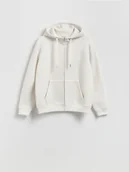 Dresy męskie - Reserved - Bluza regular z kapturem - złamana biel - miniaturka - grafika 1