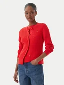 Swetry męskie - Tommy Hilfiger Kardigan WW0WW43329 Czerwony Regular Fit - miniaturka - grafika 1