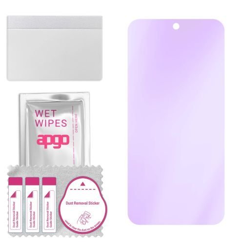 szkło ochronne na ekran Hybrydowe 9H z filtrem ANTI-BLUE zamiennik hartowanego do Samsung Galaxy A05 - apgo hybrid ANTI-BLUE Flexible Hybrid Glass...