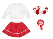 Dresy i komplety dla dziewczynek - ZESTAW NARODOWY BIAŁO-CZERWONY 116-128 4el - miniaturka - grafika 1