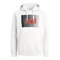 Bluzy męskie - Bestseller A/S Męska bluza z kapturem JJECORP Logo Sweat Hood Play NOOS, biała, M, biały - miniaturka - grafika 1