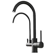 Baterie kuchenne - Bateria kuchenna retro możliwością podłączenia filtra IRIS SREBRNY MAT - czarny - miniaturka - grafika 1