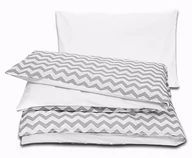 Pościel dla dzieci - Pościel dziecięca 100x135 dwustronna Duale Baby zygzak-biały z plecaczkiem - miniaturka - grafika 1