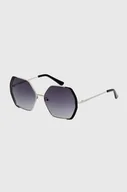 Okulary przeciwsłoneczne - Guess okulary przeciwsłoneczne damskie kolor srebrny GF0387 10B - miniaturka - grafika 1