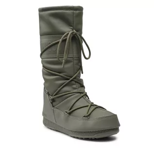 Śniegowce damskie - Moon Boot Śniegowce High Rubber Wp 24010200002 Khaki - grafika 1