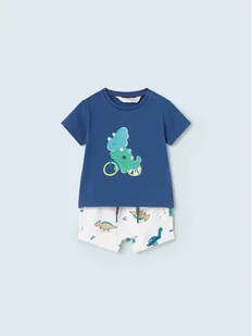 Mayoral Komplet t-shirt i szorty sportowe 1267 Kolorowy Regular Fit - Spodenki damskie - miniaturka - grafika 1