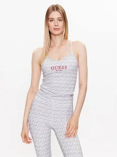 Guess Top V3YP14 MC03W Biały Slim Fit - Koszulki i topy damskie - miniaturka - grafika 1