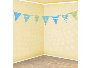 Party Deco Baner flagi na roczek błękitny - 135 cm - 1 szt. FLG2/B - Baby shower i roczek - miniaturka - grafika 1