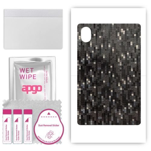 folia naklejka skórka strukturalna na TYŁ do Huawei MatePad 2023 11.5 WiFi - Carbon Pixel Czarny - apgo SKINS