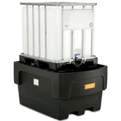 Beczki - Wanna wychwytowa podstawa pod 1 zbiornik IBC 1100L plastikowa PE CEMO 10950 - miniaturka - grafika 1