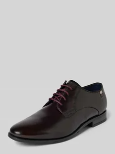 Buty derby skórzane z detalem z logo model ‘Gapo’ - Półbuty męskie - miniaturka - grafika 1