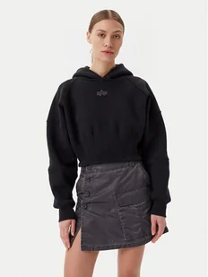 Alpha Industries Bluza 148041 Czarny Regular Fit - Bluzy damskie - miniaturka - grafika 1