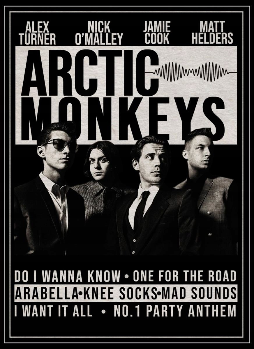 PODKŁADKA POD MYSZ Z Nadrukiem 22x18 cm Arctic Monkeys Zespół Tekst Prezent