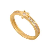 Pierścionki - Złoty Pierścionek z Cyrkoniami 585 Gwiazdka 2.10 g, R 14 Rodium - miniaturka - grafika 1