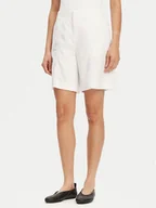 Spodnie sportowe damskie - Calvin Klein Jeans Bermudy J20J225219 Biały Relaxed Fit - miniaturka - grafika 1