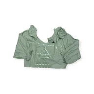 Bluzki damskie - ASOS krótka bluzka boho z haftem 34 Miętowa - miniaturka - grafika 1