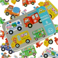 Puzzle - Puzzle w Puszce Układanka Edukacyjna dla Dzieci Pojazdy Zestaw 30 Puzzli - miniaturka - grafika 1