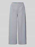Spodnie damskie - Spodnie materiałowe o szerokim kroju z dodatkiem wiskozy model ‘Kate’ - miniaturka - grafika 1