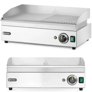 Grill elektryczny płyta grillowa gładka ryflowana 527 x 404 mm 2400 W - Piece, kotły  i płyty grzejne gastronomiczne - miniaturka - grafika 1