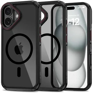 Etui TECH-PROTECT MagHybrid MagSafe do Apple iPhone 16 Czarno-czerwony - Etui i futerały do telefonów - miniaturka - grafika 1
