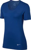 Koszulki i topy damskie - Nike Damski T-shirt W Nk Infinite Top Ss niebieski Indigo Force/Reflective Silv S - miniaturka - grafika 1
