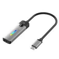 Pozostałe akcesoria do telefonów - Adapter j5create USB-C to HDMI 2.1 8K Adapter (USB-C m - 8K HDMI f 10cm; kolor srebrno czarny) JCA157-N - miniaturka - grafika 1