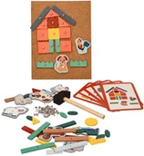 Układanki dla dzieci - Przybijanka korkowa- Przygoda na farmie - miniaturka - grafika 1