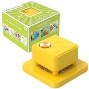 Dziurkacze - Zabawkowy regulowany dziurkacz Hole Puncher żółty artykuły biurowe CaDA 108 elementów - miniaturka - grafika 1