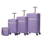 Walizki - Zestaw walizek SEMI LINE T5916-0 Fioletowy - miniaturka - grafika 1