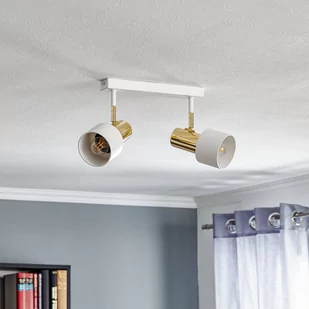 Spot sufitowy Destin, 2-pkt. zielony/mosiądz - Lampy sufitowe - miniaturka - grafika 2