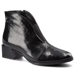 Czarne Botki Maciejka Damskie Eleganckie Buty - Botki damskie - miniaturka - grafika 1