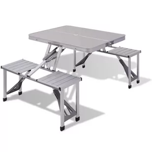 vidaXL vidaXL Aluminiowy stół piknikowy - Latarki - miniaturka - grafika 1