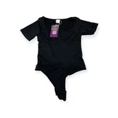 Odzież ciążowa - Body damskie z kwadratowym dekoltem i stringami S - miniaturka - grafika 1