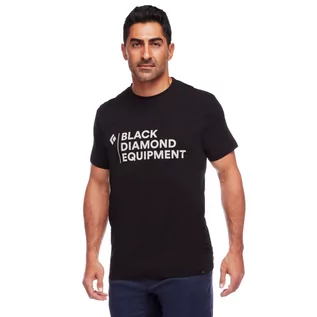 Koszulki męskie - Męski T-shirt Black Diamond STACKED LOGO T-SHIRT black - grafika 1